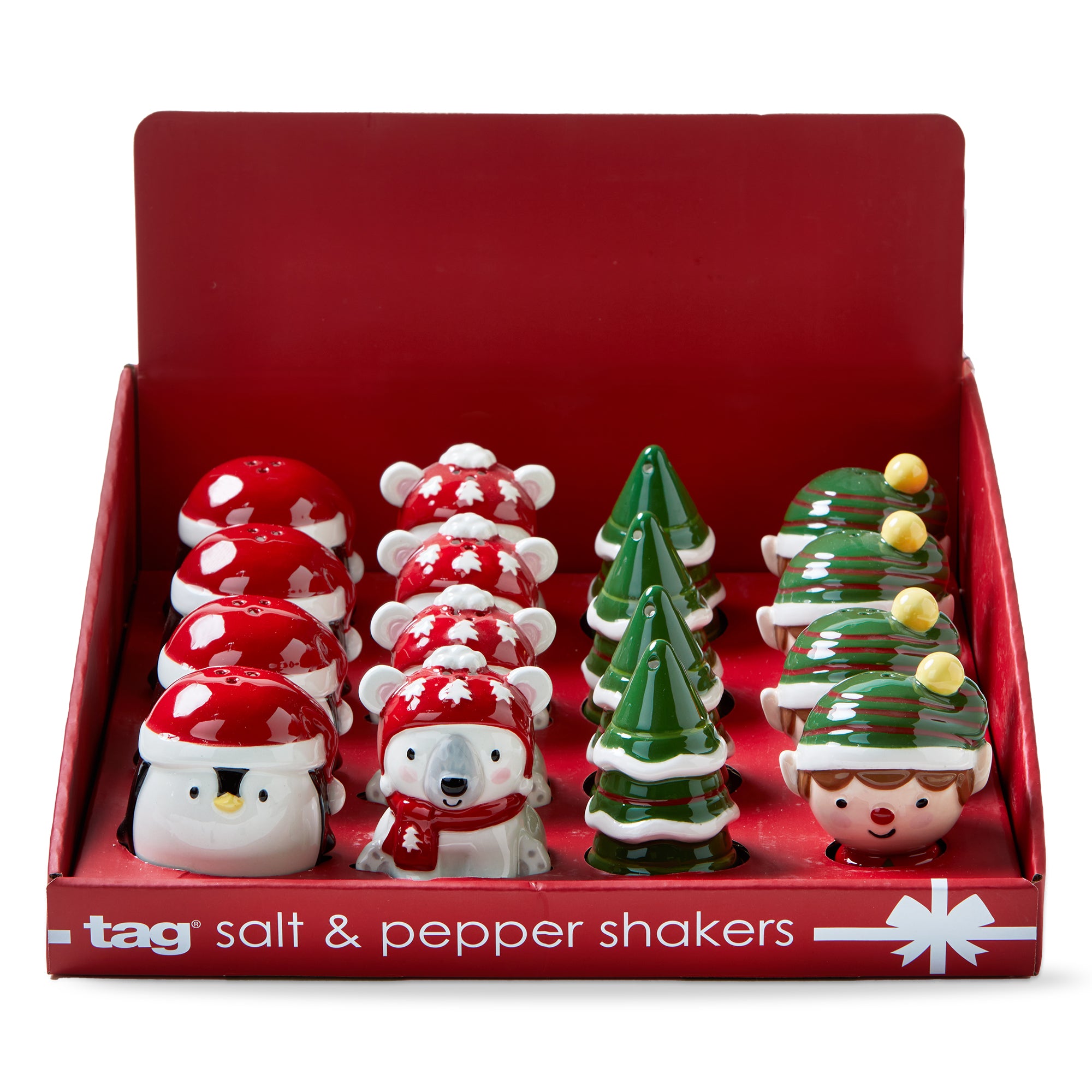Holiday Cheer Salt & Pepper Assortment Of 16 & Cdu – tag