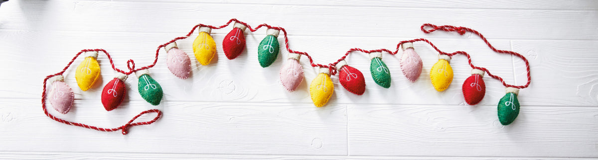 Light String Wool String Lights Wool Felt Garland – tag