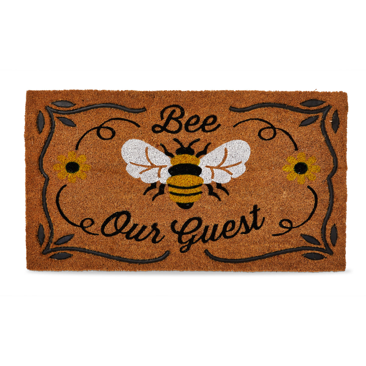Bee Our Guest Coir Rubber Doormat – tag