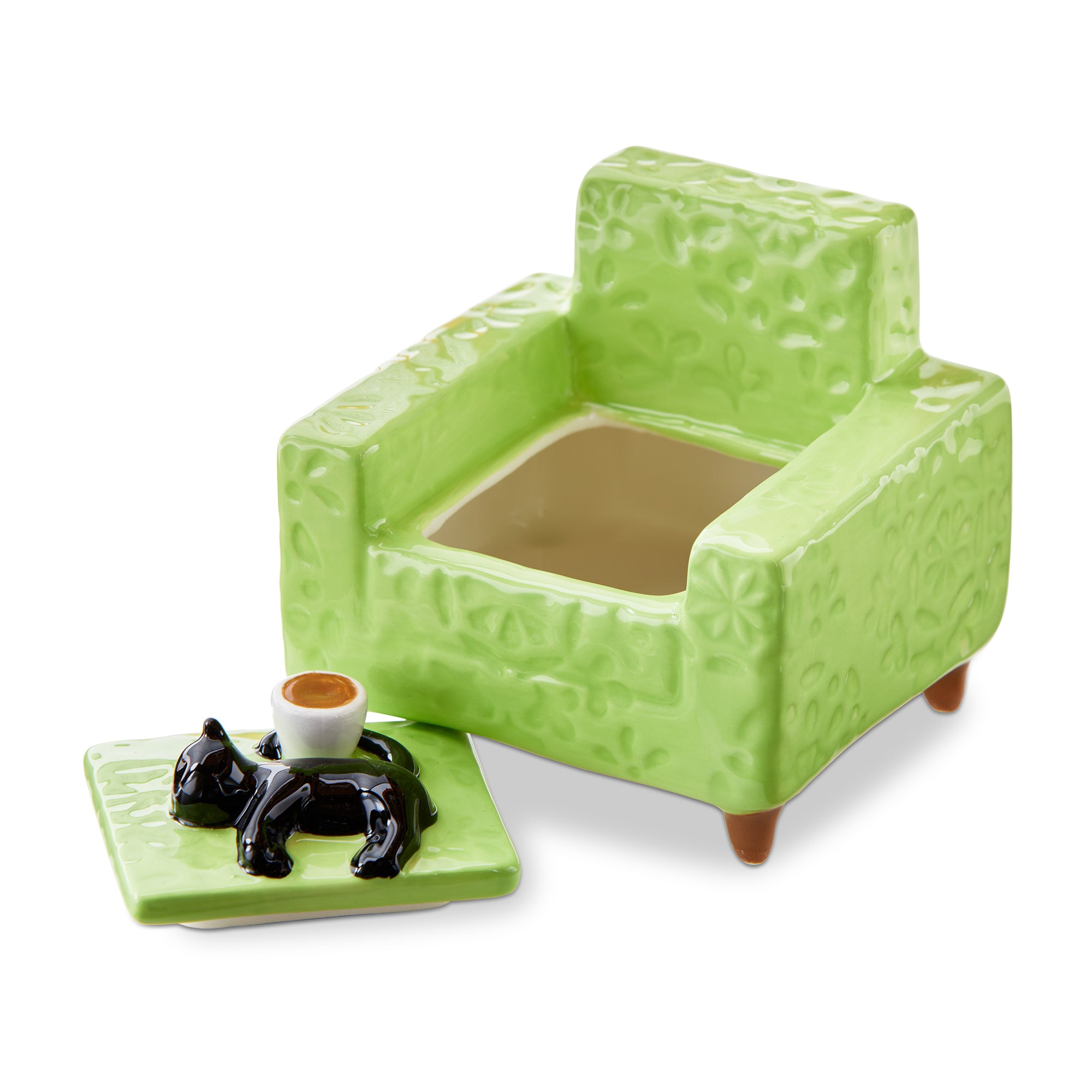 Black Cat Chair Lidded Trinket Box – tag