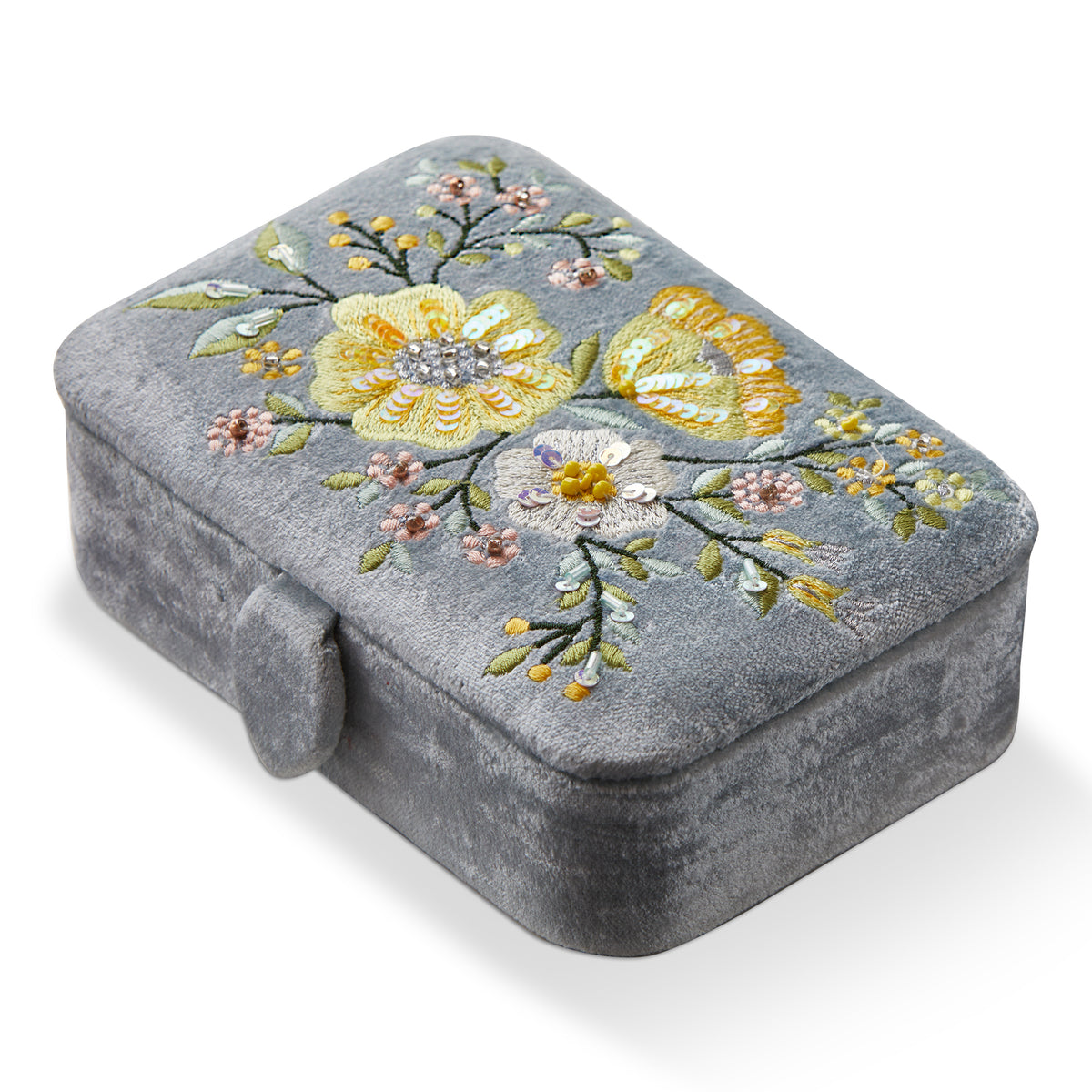 Floral Embroidered Rectangle Box – tag