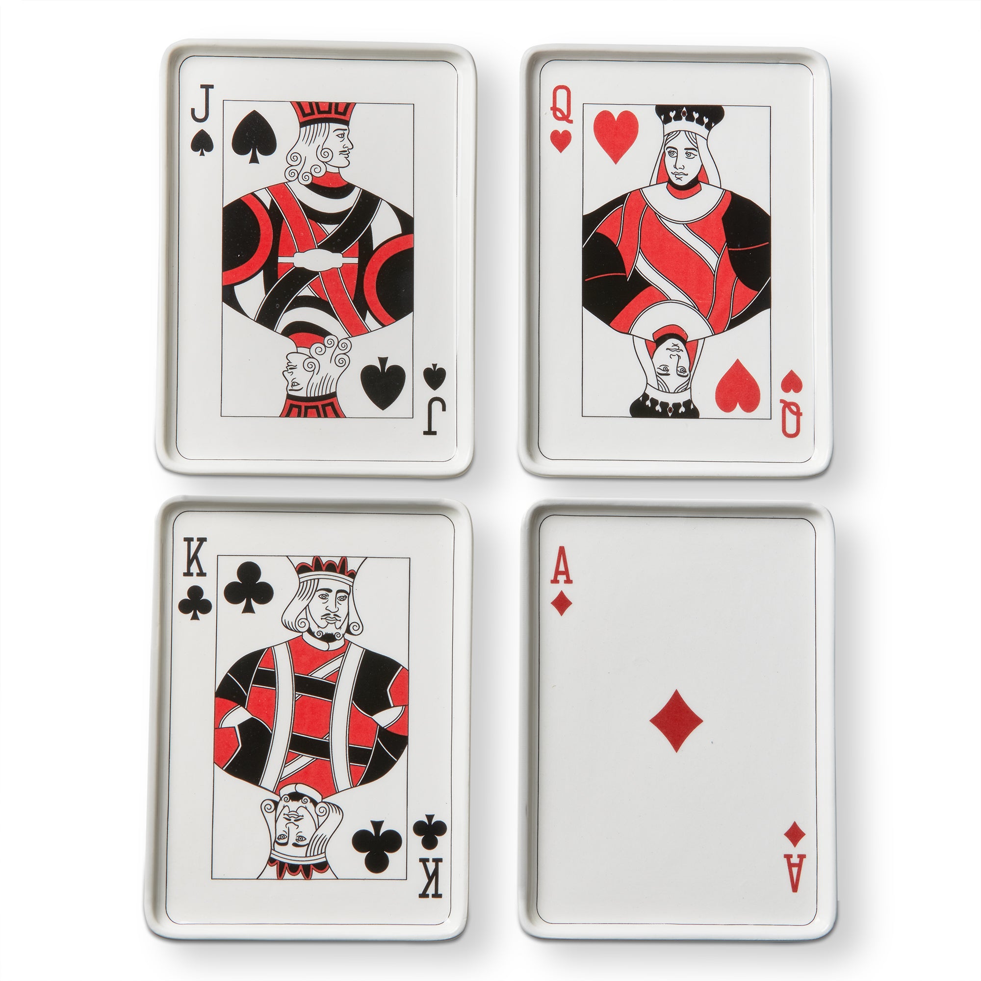 Playing Cards Appetizer Plate Assortment Of 4 – tag