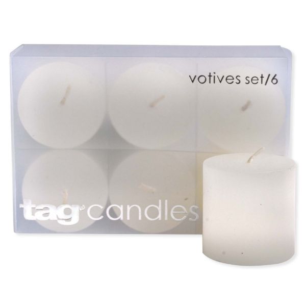 Picture of basic votive candles set of 6 - white