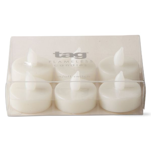 Picture of led tealights set of 6 - ivory