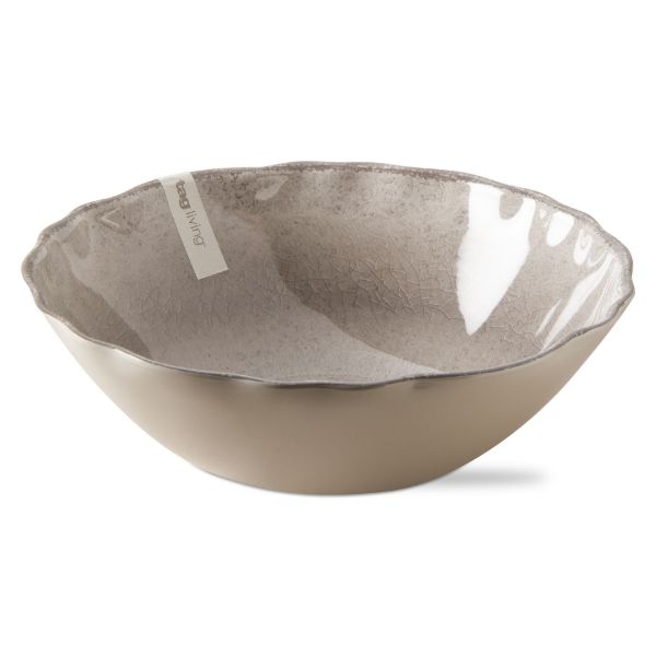 Picture of veranda melamine serving bowl - warm gray
