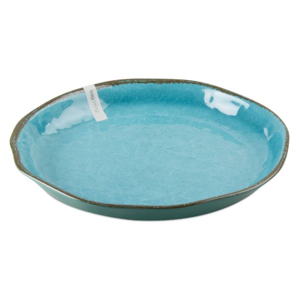 Picture of veranda melamine large shallow bowl or tray - ocean blue