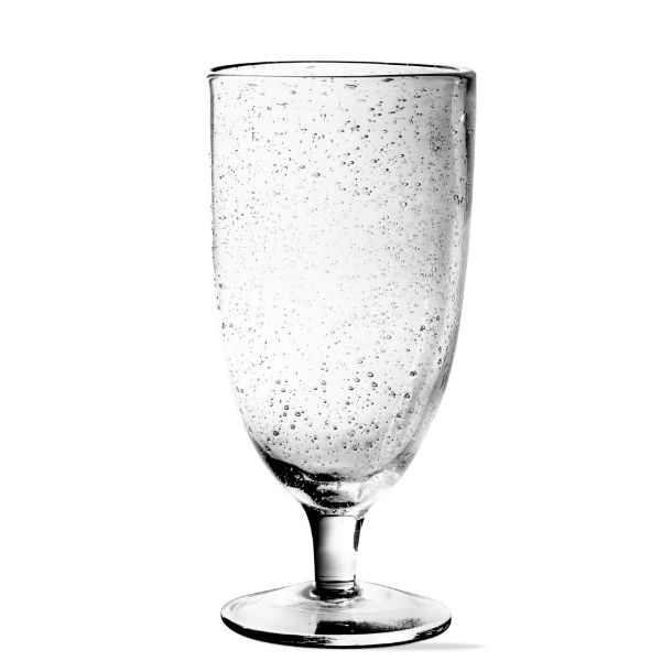 Picture of bubble glass iced tea goblet - clear