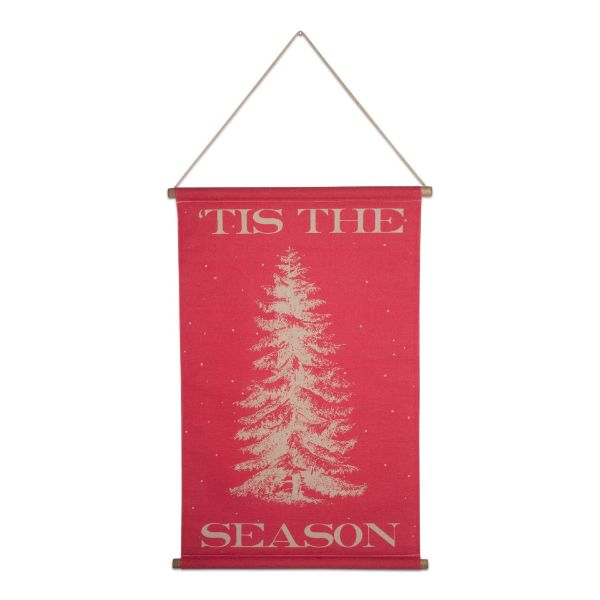 Picture of tis the season wall scroll - red