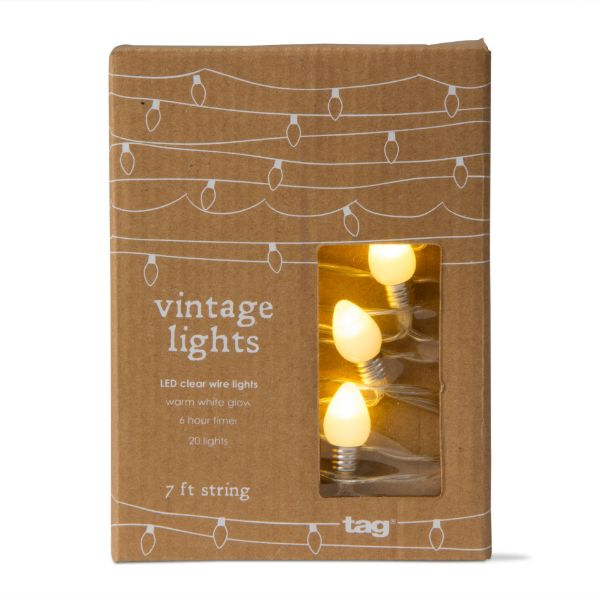 Picture of vintage bulbs LED string lights - white