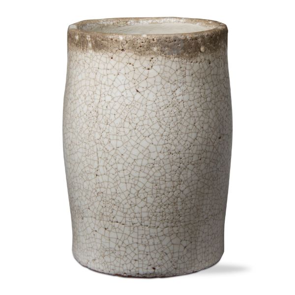 Picture of crackle glazed rustic vase tall - white