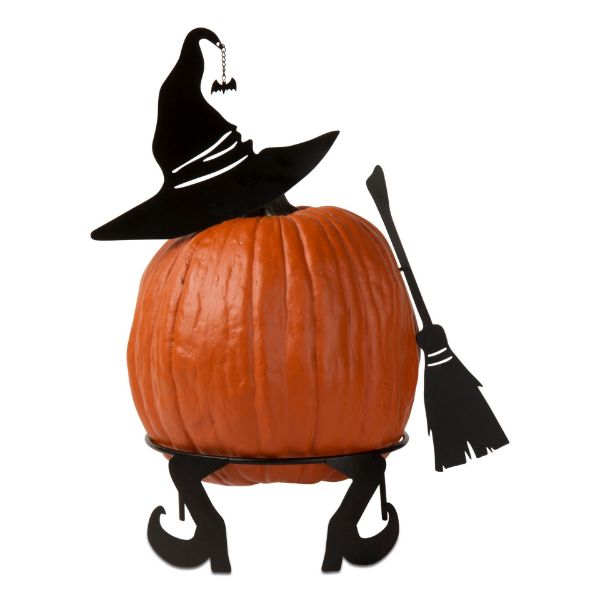 Picture of witch 3-pc pumpkin stand - black