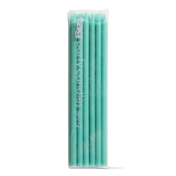 Picture of party candles set of 12 - green