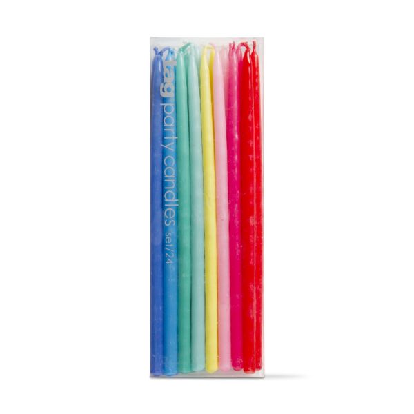Picture of assorted mini taper candles set of 24 - multi