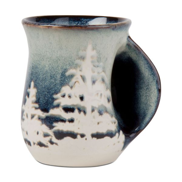 Picture of forest handwarmer mug - midnight blue