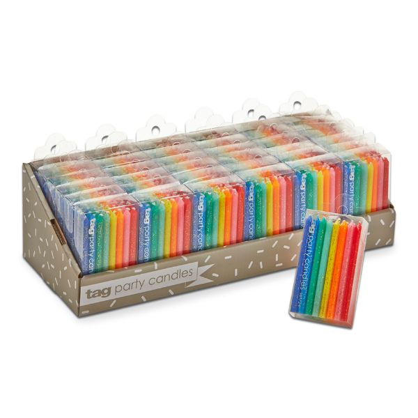 Picture of short bday candle assortment of 36 & cdu - multi