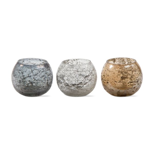 Picture of lustre tealight assortment of 3 - multi
