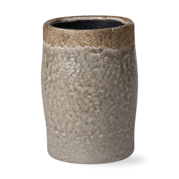 Picture of crackle glaze rustic vase- 8 inch - gray