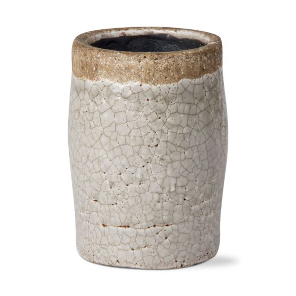 Picture of crackle glaze rustic vase- 6 inch - gray