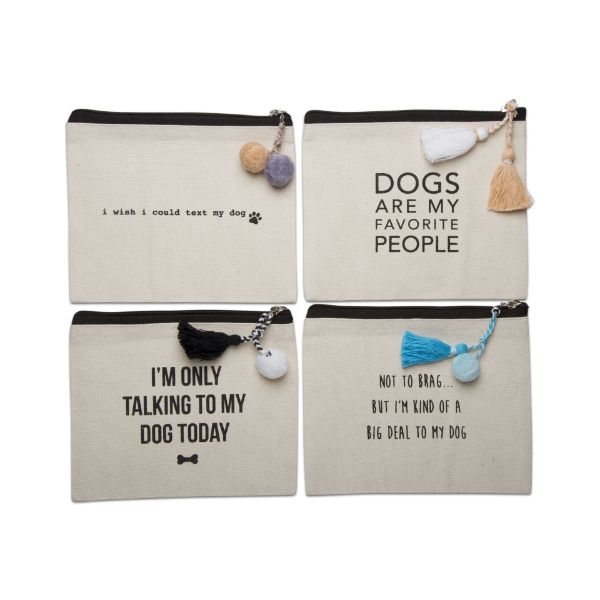 Picture of dog zip pouch assortment of 4 - natural, black