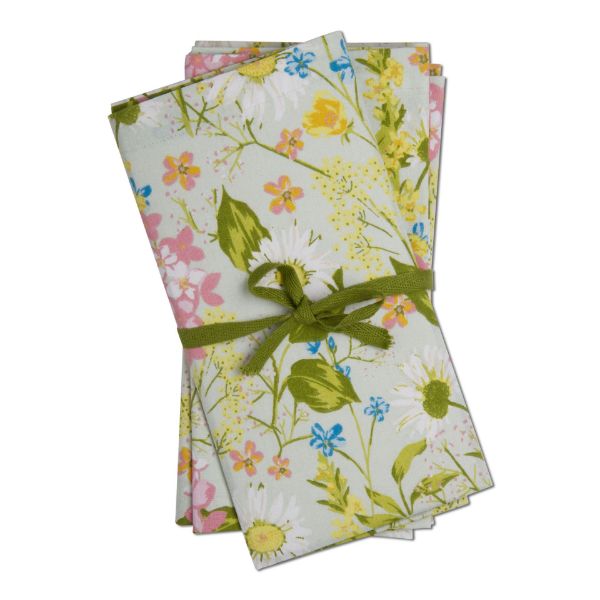 Picture of daisy floral napkin set of 4 - multi