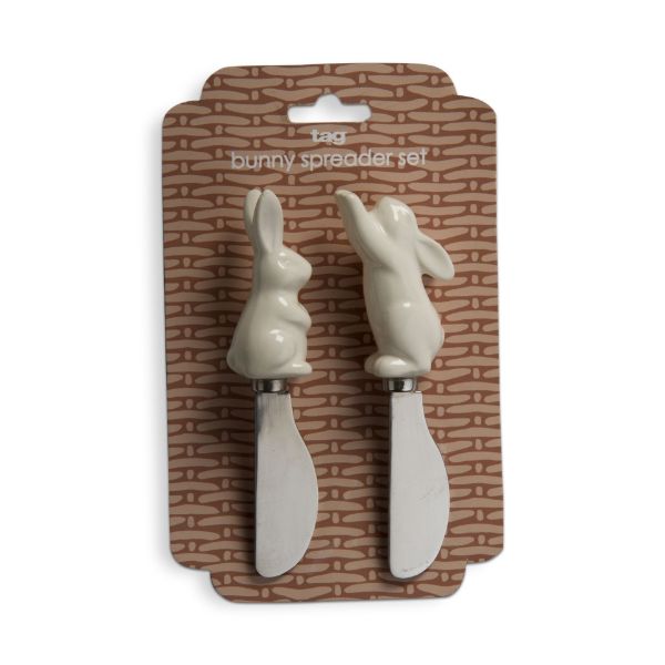 Picture of bunny spreader set of 2 - white