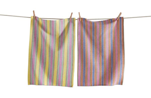 Picture of blossom stripe dishtowel set of 2 - multi