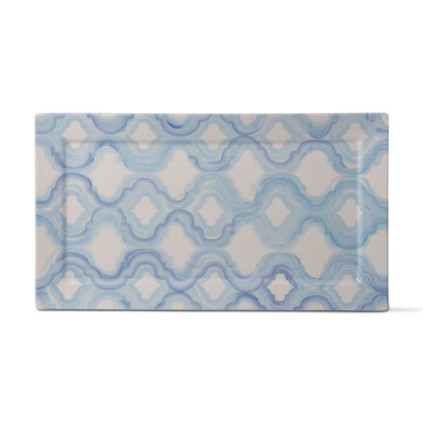 Picture of marrakesh rectangle melamine platter - blue, aqua