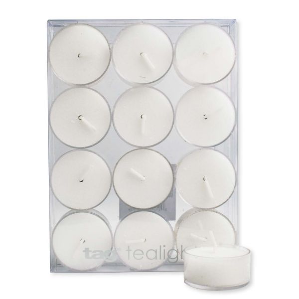 Picture of basic tealight candles set of 12 - white