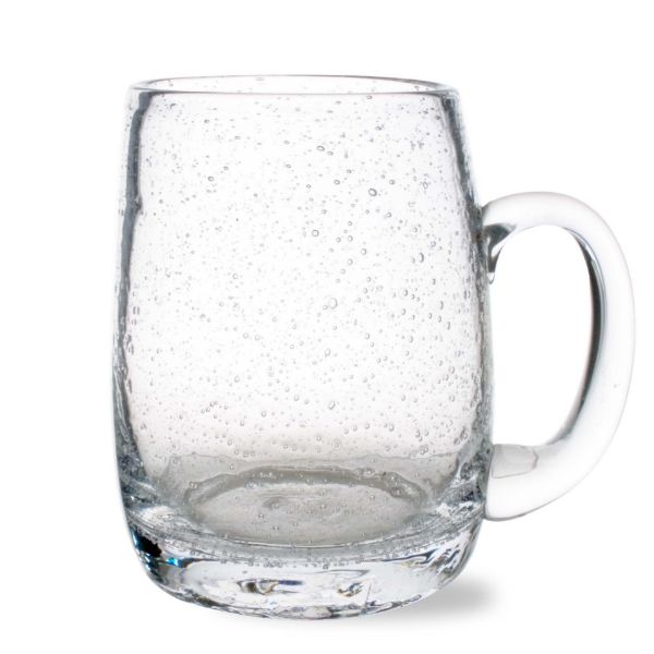 Picture of bubble glass beer mug - clear