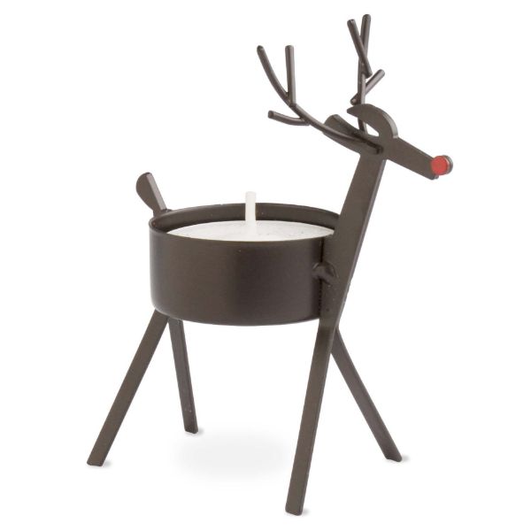Picture of bronze reindeer tealight holder - bronze