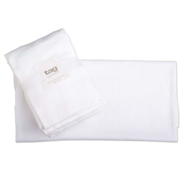 Picture of floursack cotton dishtowel set of 5 - white