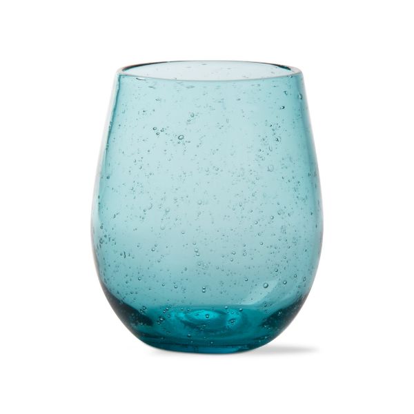 Picture of bubble glass stemless wine - aqua