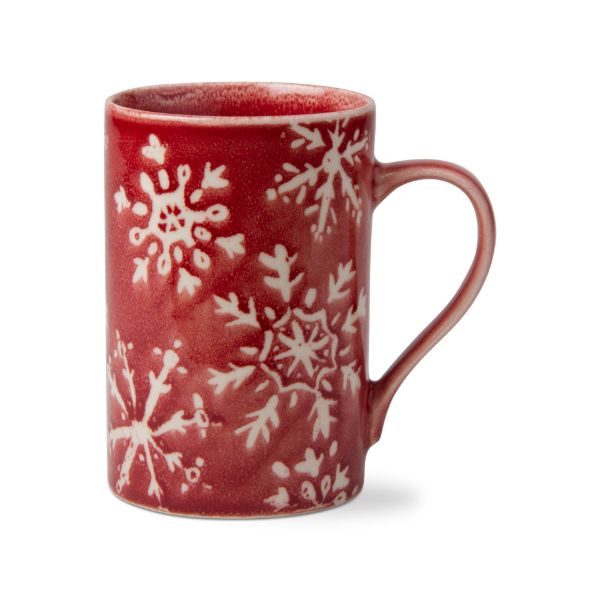 Picture of snowflake mug - red