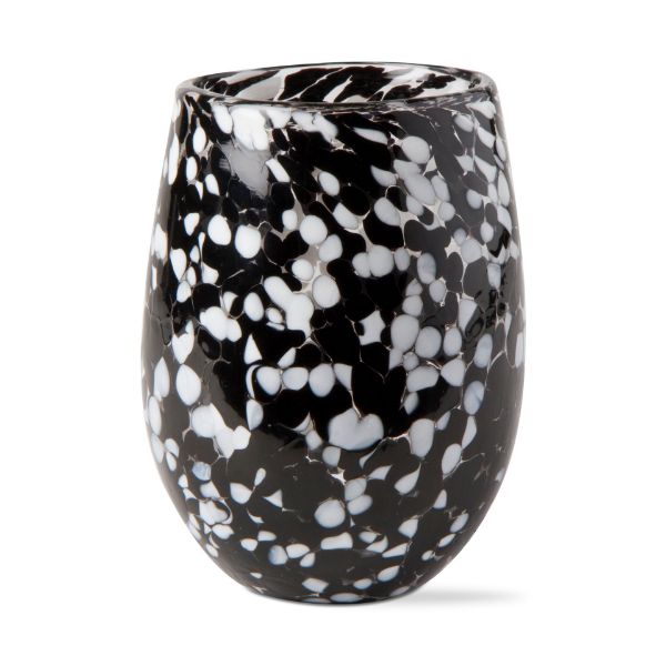 Picture of confetti stemless wine glass - black, multi
