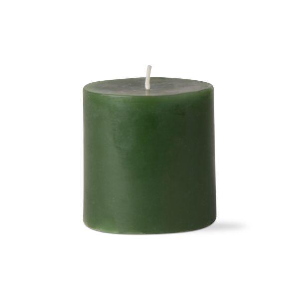 Picture of custom color pillar candle 3x3 - dark green