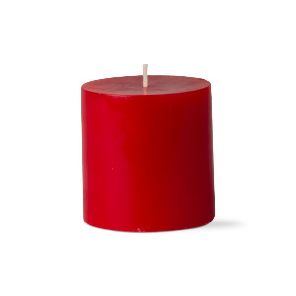 Picture of custom color pillar candle 3x3 - red