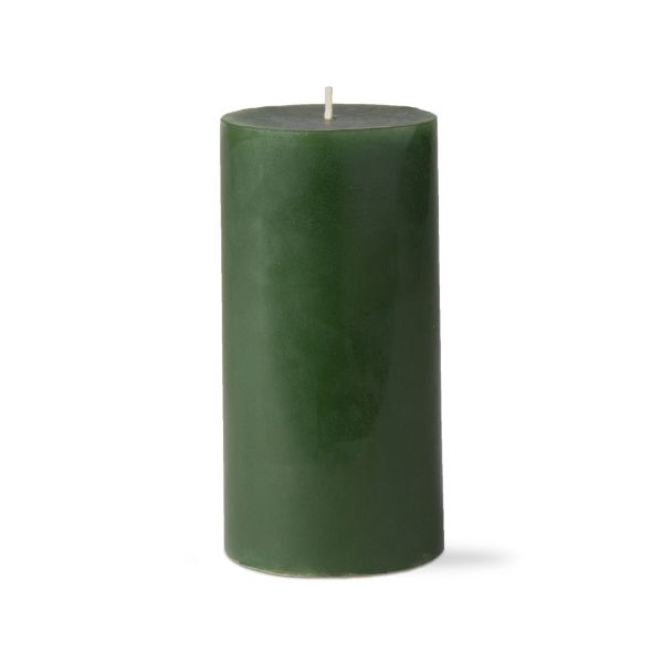 Picture of custom color pillar candle 3x6 - dark green