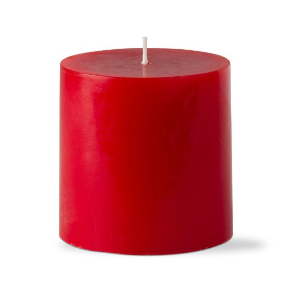 Picture of custom color pillar candle 4x4 - red
