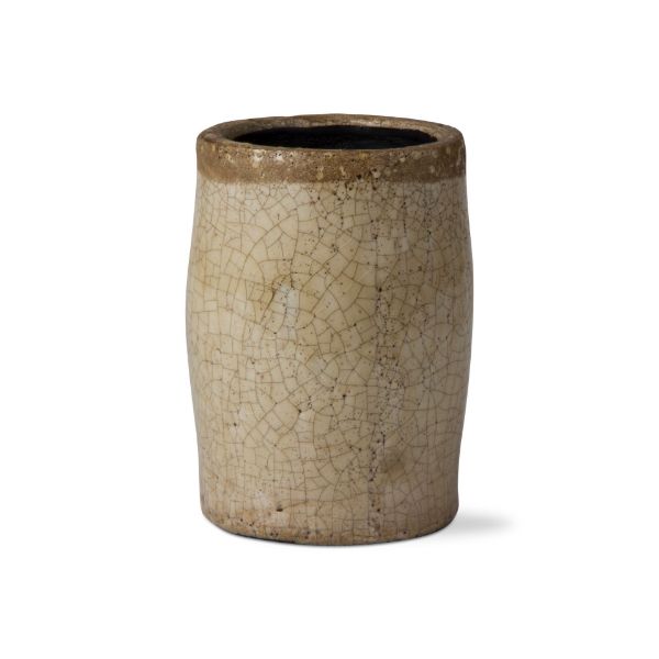 Picture of crackle glaze rustic vase 6 inch medium - natural