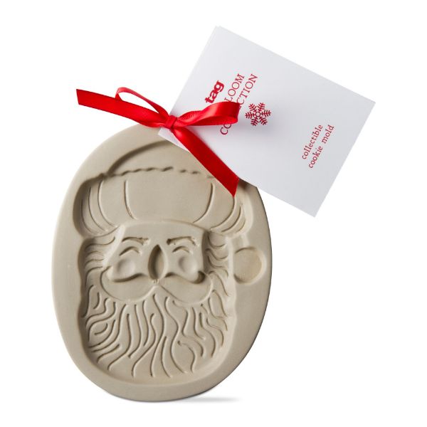 Picture of whimsy holiday santa heirloom collection cookie mold - natural