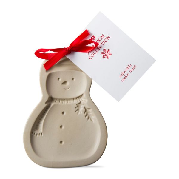 Picture of whimsy holiday snowman heirloom collection cookie mold - natural