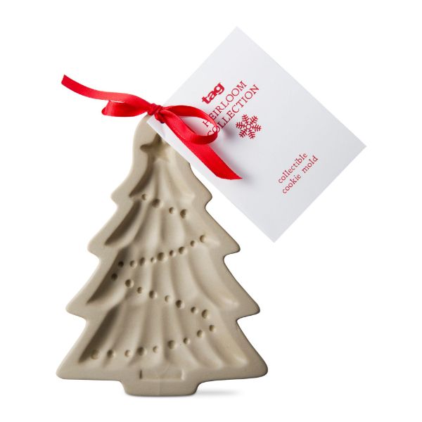 Picture of whimsy holiday tree heirloom collection cookie mold - natural
