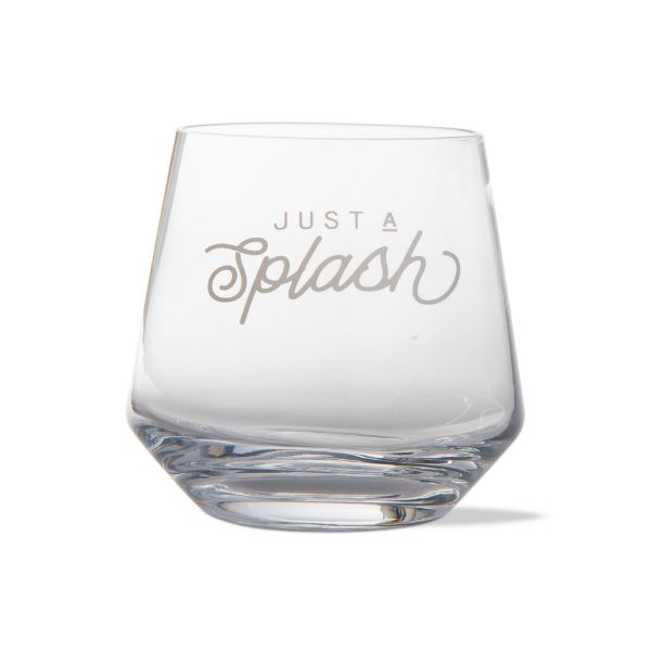Picture of just a splash drinks glass - white