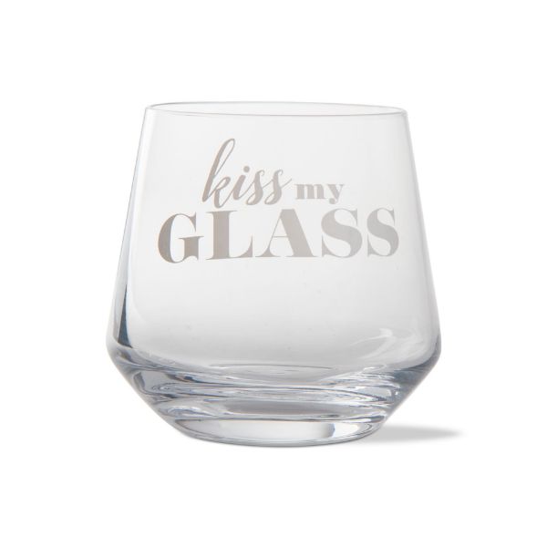 Picture of kiss my glass drinks glass - white
