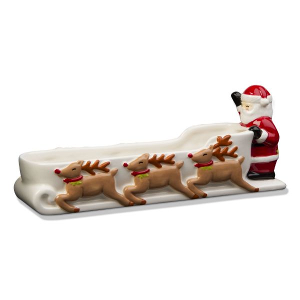 Picture of merry santa sleigh dish - multi