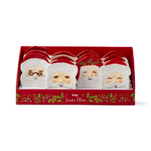 Picture of merry santa plate assortment of 12 & cdu - multi