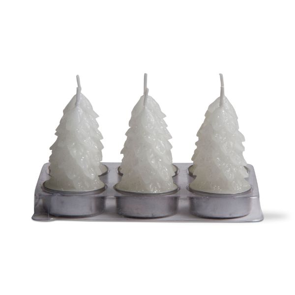 Picture of spruce tealight candles set of 6 - white