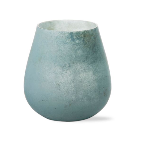 Picture of monterey frosted tealight holder - Aqua