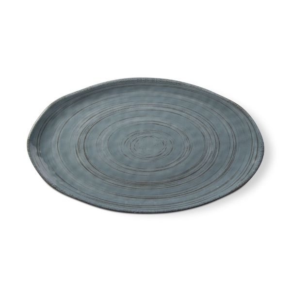 Picture of laguna oval platter - blue, multi
