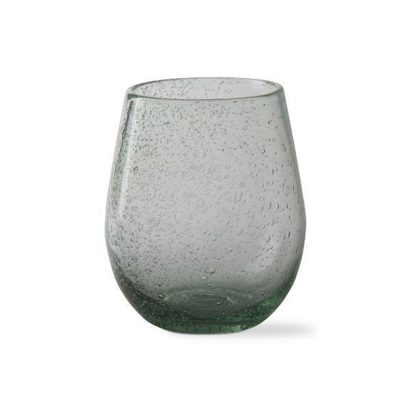 Picture of bubble glass stemless wine - Light Green